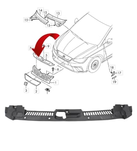 Seat İbiza İbiza Fr Ön Panel Üst Plastigi 2018 Sonrası 6F0853655C