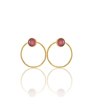 Kadir Jewellery 22 Ayar Altın Kaplama Kadın Halka Küpe -El İşçiliği Ve Hipoalerjenik Küpe