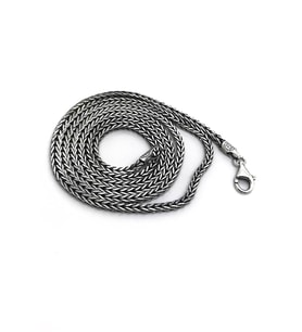 Gümüş 2,2mm tilki kuyruğu 65 cm boyun zinciri kolye