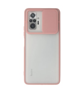 Xiaomi Redmi Note 10 Pro Kılıf Palm Buzlu Kamera Sürgülü Silikon - Pembe