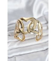 Pirinç Gold Renk Vintage Kadın Bileklik 5886 - HPSBYI7650-8019