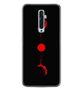 Oppo Reno 2Z 4 Lite 4 Pro 5 6 7 A31 Kılıf Desemli Silikon Red Moon 1710