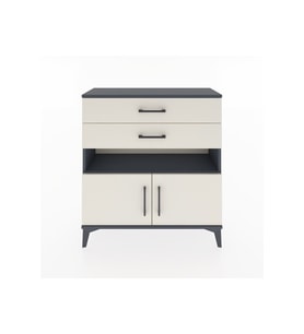 Arges Şifonyer 2 Raflı 2 Çekmeceli 2 Kapaklı 88x30x96 Antrasit-Aytaşı