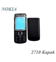 Nokia 2710 Kapak Nokia 2710 uyumlu Siyah Renk Ön Kapak Arka Kapak Tuş Takımı