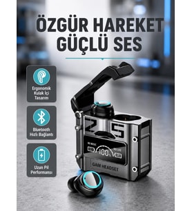 Ipx5 Su Geçirmez Kablosuz Bluetooth Kulaklık – Powerbank Şarj Kutulu, Düşük Gecikmeli Oyun Modu