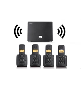 Gigaset 4 Dahili Dect Telsiz Kablosuz Telefon Santrali Beyaz