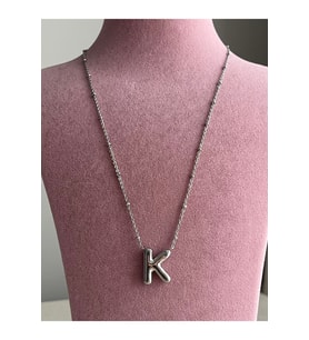 Xuping Çelik Kolye Balon K Harf 50cm Silver (Standart)