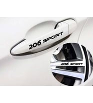 Peugoet 206 sport Kapı Kolu ve Jant sticker seti 8 adet yazı 376