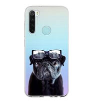 PrintiFy Xiaomi Redmi Note 8 ile Uyumlu 1mm Slim Fit Köpek 3 050f Baskılı Şeffaf  Kılıf