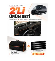 e-biz MERCEDES SPRİNTER W907-W910 (2018-2026) Torpido + Tay Tüyü Çanta - Siyah-Kahverengi - MB021