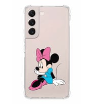 Samsung Galaxy S22 Plus Uyumlu Köşe Korumalı Antişok  Kapak Minnie Mouse Tasarımlı Şeffaf  Kılıf