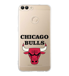 Huawei P Smart Uyumlu Kamera korumalı Kapak Chicago Bulls Tasarımlı  Şeffaf Kılıf