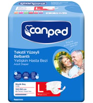 Canped Hasta Bezi Yetişkin Bel Bantlı Tekstil Yüzey L - Büyük - Large Large 14 Adet Tekli Pk