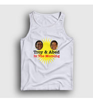 Presmono Unisex Beyaz Logo Troy And Abed In The Morning Atlet 361038tt
