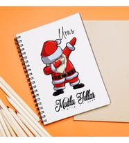 Mutlu Yıllar & Merry Christmas & Yılbaşı & Noel Baba Tasarımlı Defter Kişiye Özel