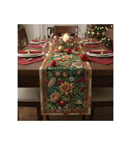 Yılbaşı Temalı Dijital Baskılı Runner Örtüsü Christmas 40x140 cm