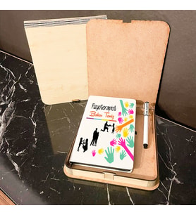 Fizyoterapist Ahşap Kutulu Defter Kalem Set 001