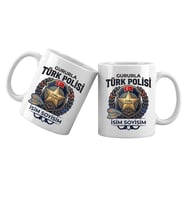 Kişiye Özel Polis Kupa Bardak – İsim Yazılı Polis Temalı Meslek Kupası Polis Hediyesi