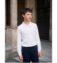 LCW Kids Beyaz Polo Yaka Erkek Çocuk Pike Tişört