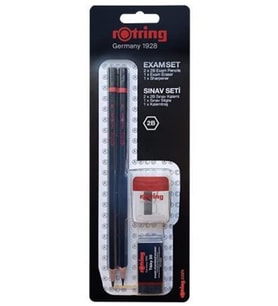 Rotring Sınav Seti 2B+Silgi+Kalemtıraş Bls
