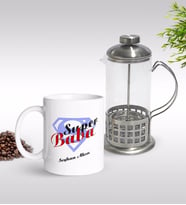 BK Gift Kişiye Özel Süper Baba Tasarımlı Kupa & French Press Seti-5 (Model 1)