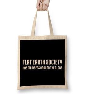 Members Around The Globe The Flat Earth Society Bez Çanta Uzun Saplı