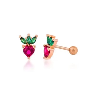 Çilek Gümüş Piercing