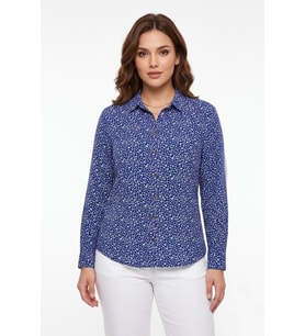 Kadın Yaka Modelli Çiçekli Bluz BGL-ST05590