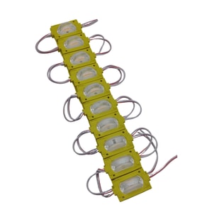 20 Adet 12 Volt 1.2 Watt Dar Açılı Tek Lensli Amber Sarı Led Modül IP65