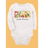 Organik Baskılı Pamuklu Unisex Bebek Body UZUNKOLE70