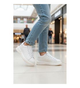 Walkway 628 Siyah Unisex Spor Ayakkabı (Beyaz)