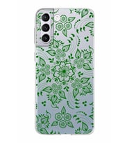 Samsung Galaxy S21 Plus Kapak Nostalji Desen Tasarımlı Şeffaf Silikon Kılıf