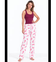 Night Kadın Trend Günlük Bluz Desenli Pijama Takımı
