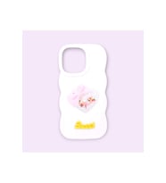 IPHONE 15 PRO MAX; LÜKS 3D KALP TASARIMLI, KENARLARI DALGALI, DARBE ÖNLEYİCİ SİLİKON KILIF (Beyaz)