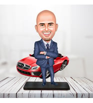 KİŞİYE ÖZEL KARİKATÜR BİBLO MERCEDESLİ ADAM
