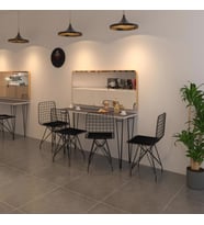 Knsz masa sandalye takımı hem75mazlum grisyh 140*040 4 sandalye syhsyh (Karışık)