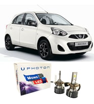 Nissan Micra Led Xenon Uzun + Kısa Far Ampulü H4 Mono Yeni Seri Beyaz 2010-2017