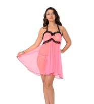 Mulvxbrf Brf02 Pembe Tül Gecelik - 662 (Mulvix)