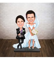 KİŞİYE ÖZEL KARİKATÜR espirili gelin damat BİBLOSU