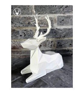 19 CM BEYAZ GEYİK BİBLO, Geyik Figürlü Modern Dekoratif Biblo, Pinterest Biblo