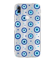 PrintiFy Xiaomi Redmi Note 7 Pro ile Uyumlu Nazar Boncuğu 1  Kamera Korumalı Şeffaf Silikon Kılıf