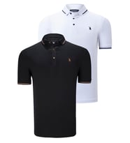 İKİLİ SET T8586 DEWBERRY ERKEK T-SHIRT-SİYAH-BEYAZ (Siyah - Beyaz)