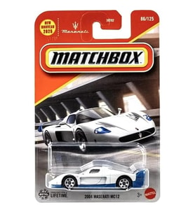 Matchbox 2004 Maserati Mc12 [Beyaz Ve Mavi] 86/125, 2025 Için Yeni! 1:64 Ölçekli Diecast Oyuncak Ara