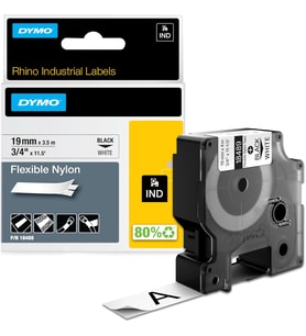 Rhinopro Esnek Naylon Şerit 19Mmx3,5M Beyaz/Siyah