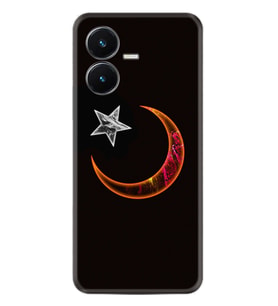 Vivo Y22S Kılıf Resimli Desenli Silikon Platinium Series Ay Yıldız 1884