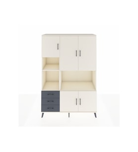 Hyperion Dolap 9 Raflı 3 Çekmeceli 5 Kapaklı 132x44x195 Aytaşı-Aytaşı/Antrasit
