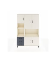 Hyperion Dolap 9 Raflı 3 Çekmeceli 5 Kapaklı 132x44x195 Aytaşı-Aytaşı/Antrasit