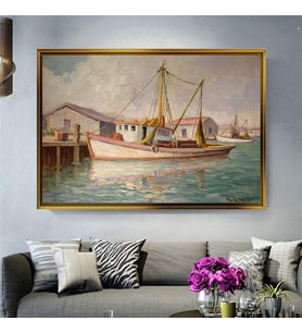 Altın Çerçeveli dekoratif tablo l1436 (Gold)