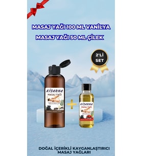 Masaj Yağı Sinerji Karışımı Aromaterapi Kayganlaştırıcı Seti 100 mL Vanilya 50 Ml Çilekli İlişki Yağları Seti