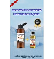 Masaj Yağı Sinerji  Karışımı Aromaterapi Kayganlaştırıcı Seti 100 mL Vanilya 50 Ml Çilekli İlişki Yağları Seti